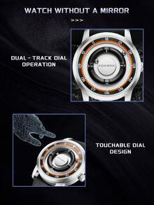 Foxbox Kids Watch Fashionable Boy's Watch, Cool Dial Display Design Waterproof Rotating Magnetic Bead Watch, Gift For Family Party