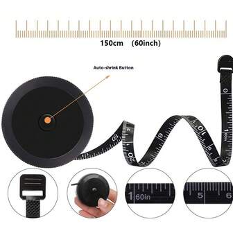 1支圆形乙烯基卷尺，自动伸缩柔性卷尺，适用于缝纫、设计、人体测量和工艺品制作，缝纫配件，人体测量工具，时尚圆形设计，耐用PVC尺带，缝纫工具，小巧设计，坚固结构，DIY爱好者必备