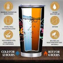 1 Pcs 20oz 304 Stainless Steel Insulation Water Bottle - Keeps Cold For 12 Hours & Hot For 6 Hours - Suitable For Everyday Use - Perfect Gift For Birthday, Party, Family & Halloween