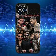 Custodia per telefono I-Ilia Fighting T-Topuria compatibile con 16, 15, 14, 13, 12, 11 Plus, Pro Max, XS, X, XR, SE, Mini, 8, 7, in morbido silicone nero, compatibile anche con custodie per iPhone 17, 17 Pro e 17 Pro Max