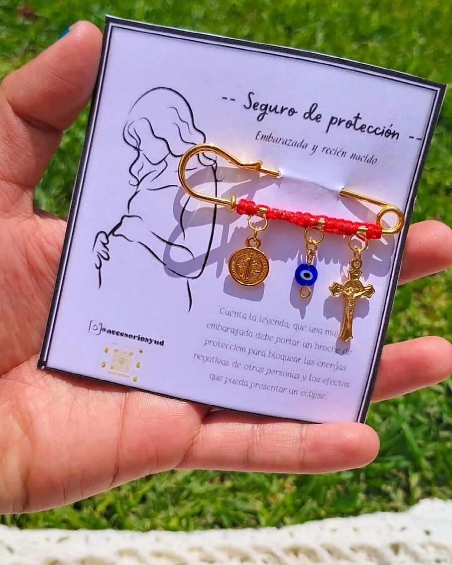 Broche de protección para embarazada - Dorado - Ver 1