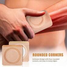 50 قطعة من رقع زيت الخروع - رقع للسرة قابلة للتخلص منها، مانعة للتسرب، لاصقة ذاتيًا، خالية من المواد المسببة للحساسية، سهلة الاستخدام (لون بيج)