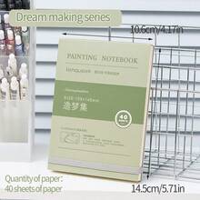 1 件迷你素描本，空白笔记本，用于绘画、油画、速写，适用于水彩、丙烯、马克笔