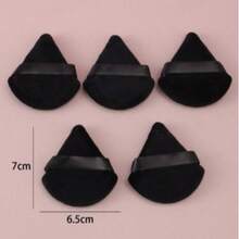 Black Triangle Shaped Powder Puff Set For Loose Powder, With Crystal Velvet Short Hair, Soft And Adhesive Beauty Tool Accessories,Cheap,Stocking Stuffers,Makeup,Makeup Tools,Cheap Stuff,Gifts,Gifts For Women,Christmas Gifts - Black - View 5