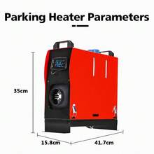 12V 8KW Diesel Air Heater,8000W Parking Heater Kit With Remote Muffler And LCD Display For RV Fast Heating,RV Trucks, Car Trailers, Boats, Buses - Red - View 2