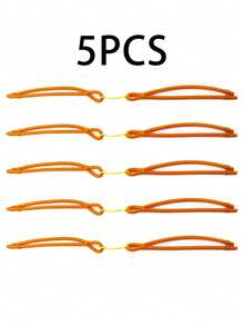 5根户外狩猎装备弹弓橡皮筋，直线型钓鱼弹弓乳胶橡皮筋，天然橡胶材质，高弹性和强拉力，多种颜色和长度可选，强力钓鱼弹弓配件