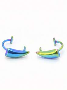 A Pair Of Vampire Fangs With No Holes, Lip Clips, Demon Teeth, Sharp Teeth, Titanium Steel, No Holes, Lip Rings, Halloween Single Item