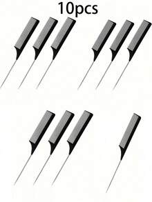 10/3 piezas/1 pieza Peine negro de cola puntiaguda, peine para teñir el cabello con aguja de acero - Peine de peluquería diseñado, con partición para corte de cabello y diseño de cola puntiaguda, adecuado para cabello normal, vuelta al colegio, necesidades de viaje y vacaciones, accesorios para el cabello de mujer, cepillo de cabello, cepillo para alisar, cepillo para cabello rizado, cepillo para el borde, peine, cepillo de cabello, juego de cepillos de cabello, peine para el cabello, peine para rizos, cepillo desenredante, cepillo de cabello para mujer, cabello, viaje, productos para el cabello, herramientas para el cabello, artículos para el cabello, barbero, accesorios de barbero, barbería, equipo de peluquería - Multicolor - Ver 12