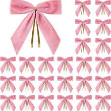 24 pezzi - Fiocchi in nastro, fiocchi in velluto, fiocchi, fiocchi in raso adesivi, confezioni regalo, piccoli fiocchi in nastro, nastri biadesivi per artigianato, torte, spuntino, borse, decorazioni per matrimoni, spose, San Valentino - Multicolore - Visualizzare 5