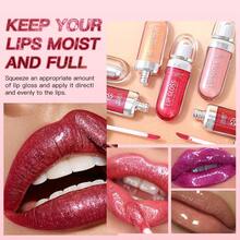Pearlescent Liquid Lipstick Long-Lasting Non-Stick Cup Waterproof Mirror Fine Glitter Lip Gloss - 01#clear - 查看 2