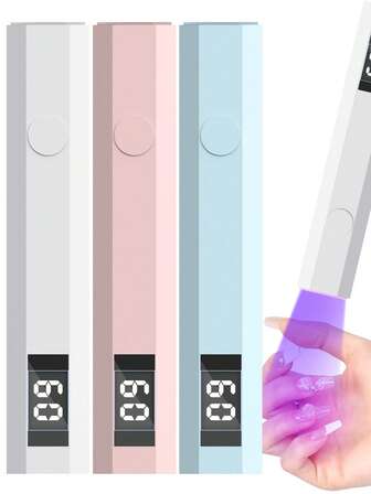 Handheld UV Nail Lamp With Time Indicator, Portable Mini UV Light For Gel Nails LED Nail Lamp, Cordless USB Rechargeable Small Gel Light For Nails Quick Curing, Nail Dryer Nail Polish Nail Glue Light For DIY Manicure Nail Art At Home Nail Salon