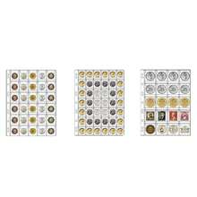 420/300/200 st myntfickor, lämpliga för samlare, standard 9-håls myntsamlingssidor passar de flesta pärmar, myntmaterial, myntskydd, stämplar, märken etc. (30 fickor - 10 ark) - Multifärgad - Visa 7