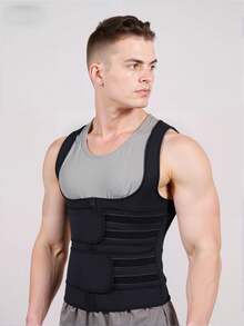 1pc Unisex Double Waist Belt Waist Trainer Corset Waist Trimmer Yoga Sweat Waist Cincher, Zipper Waist Trainer Vest For Women, Suitable For Daily, Office, Sports, Workout - Multicolor - View 18