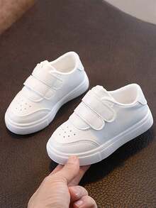 Kids Casual Sneakers, Toddler Sports Shoes, New Style Children Canvas Shoes, Soft Sole Walking Shoes, Outdoor Leisure Shoes - White - View 3