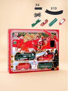 Christmas Train Set - Electric Remote Control Christmas Tree Train Set, Circular Track Around Tree, Lighting & Music Christmas Decor, Holiday Gift - Multicolor - View 16