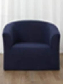 1件装 玉米纹格纹 简约现代风格防滑沙发套 四季防水弹力沙发套 全弹力保护套 简约休闲 防尘防猫脚 家居用品 通用沙发套 - 藏蓝色 - 查看 9