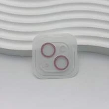 1 件闪亮一体式钢化玻璃相机镜头保护膜，全覆盖防刮镜头保护套，适用于 17/16/15/14/13/12/11 系列 - 粉色 - 查看 15