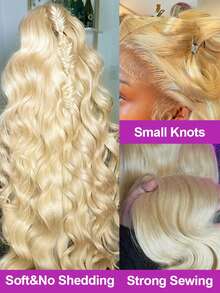 NARNI 613 Body Wave Lace Front Wig Human Hair 250% Density 13x4 HD Blonde Wig Human Hair Glueless Blonde Body Wave Lace Front Wigs Human Hair Pre Plucked 613 HD Lace Frontal Wig For Women - S613 - 查看 2