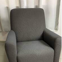 Dad's Adjustable Quilted 1-Seater Armchair Cover - Protective Comfort - 灰色 - 查看 1