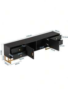 Television Stands & Entertainment Centers - Black - View 7