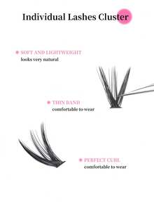 New 14 Rows 280 Pieces D Volume Single Lashes With Bonding And Sealing, Soft And Natural Looking Fluffy False Eyelash Extensions For Daily Wear, Thick And Enlarged Eyes False Eyelash Extension Kit For Party, Wedding, Travel Use, 8-16mm Mixed Length For The Most Beautiful Makeup