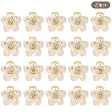 20pcs Crystal Camellia Mini Hair Clips, Everyday Bangs Clips, Princess Decor Hairpins, Suitable For Commute, Party, Gift, Sweet Mori Style, Minimalist Fashion Hair Accessories Fashion Claw Clips Winter Hair Clutch