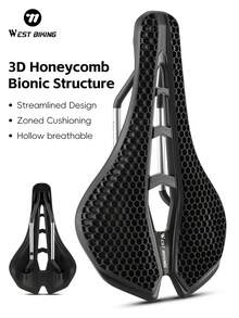 WEST BIKING Hive自行车座垫 - 公路车减震透气骑行座垫 | 镂空减压3D气流坐垫舒适座垫 - 彩色 - 查看 2