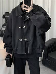 Spring And Autumn New Style High End And Handsome Korean Edition Design Sense Short Coat Men's  Autumn Jacket  Men's Wear - 黑色 - 查看 1