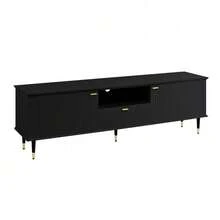 Television Stands & Entertainment Centers - Black + MDF - View 10