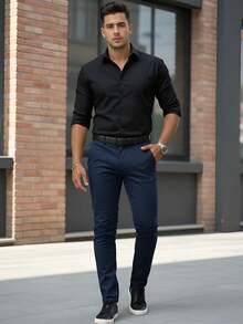 BNB Men Jeans - 藏蓝色 - 查看 1