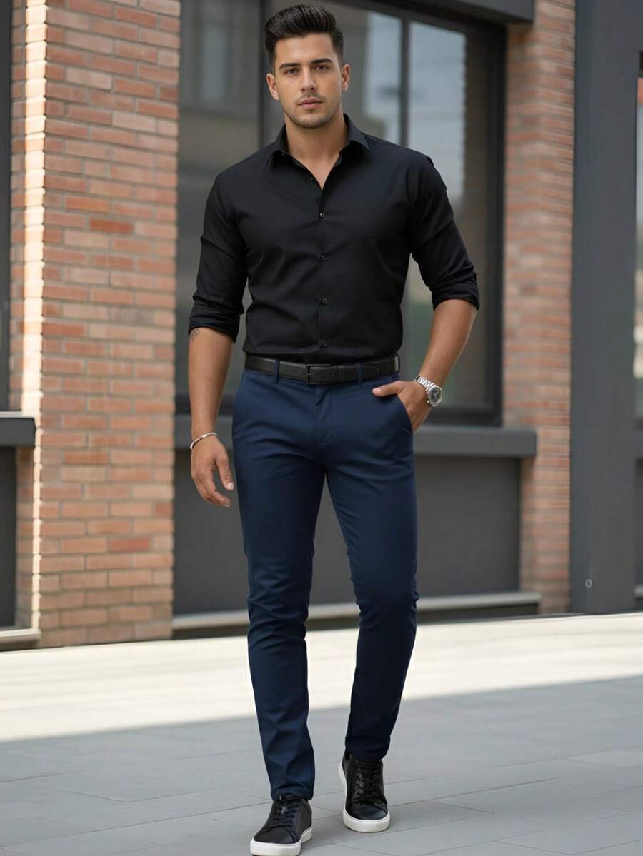 BNB Men Jeans - 藏蓝色 - 查看 1