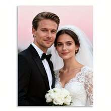 1pc Customized Photo Collage Canvas Poster, Family Photo Collage, Customizable Images, Canvas, Decor, Couple Gift, Parent Gift