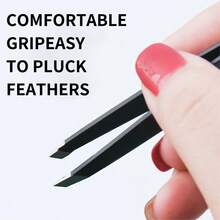 New Eyebrow Grooming Tool Kit - Straight Eyebrow Tweezers, Eyebrow Trimmer, Hair Removal Tweezers,Giveaways,Travel,Cheap Stuff,Travel Essential - Black - View 7