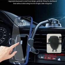 1pc Car Phone Holder, Bendable Soft Tube Suction Cup Rotatable Car Phone Mount For Dashboard/Windshield (2 Face Plates Randomly Sent)