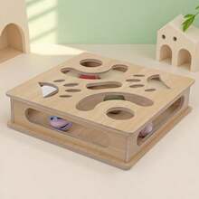 1 طقم ألعاب تفاعلية للقطط، ألعاب ألغاز للقطط مع نفق ممر ومرقرقات جرس، مصنوعة من مواد متينة، مناسبة للقطط المنزلية