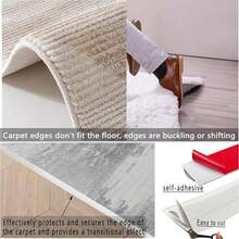 1pc 2m/78.74in Easy Install Carpet Edging Trim With Adhesive Backing, Durable & For Homeowners And DIY Enthusiasts - Multicolor - View 12