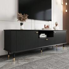 Television Stands & Entertainment Centers - Black + MDF - View 7