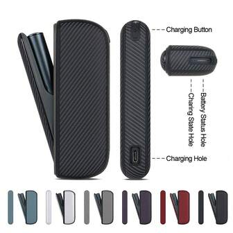 1pc Suitable IQO ILU.MA/ILUMAi Anti-Drop Leather Case, Personalized And Fashionable Smoking Accessory Shell, Showcasing Your Personalized, Made Of Carbon Fiber PU Leather, 360-Degree Perfect Fit Protection, Anti- And Anti-Drop, Ideal Accessory For Smokers, Suitable As Gift For Valentine's Day, Christmas, Father's Day And Other Holidays For Men And Women