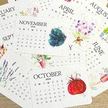 2026 Plantable Seed Paper Calendar With White Wildflower Seeds Desktop Calendar With Holder For Office Home Gift - Multicolor - View 7