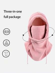Unisex Warm Windproof Winter Hat, Outdoor Fleece Hat, Windproof Balaclava, Suitable For Mountain Biking, Motorcycle Face Mask Hat, All-In-One Scarf Hat - Perfect Outdoor Halloween Gift - Multicolor - View 3