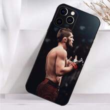 Boxing Cool K-Khabib Phone Case Compatible With  16,15,14,13,12,11 Plus, Pro Max, XS, X, XR, SE, Mini, 8, 7 Soft Silicone Black Cover, Cover Compatible With  17 Pro Case,  17 Pro Max Case,  17 Case,  16 Pro Case - Z6 - 查看 2