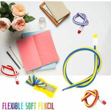40 Pieces Flexible Soft Pencil, Soft Pencils With Eraser, Magic Bend Pencils Students, School Supplies
