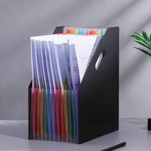13-Slot A4 Expandable Accordion File Folder, Vertical Desktop Document Organizer, High Capacity For Students, Teachers, Exam Takers, File Sorting And Storage - Classic - View 4