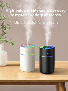 USB Electric Humidifier, Aroma Diffuser, Essential Oil Purifier, Aroma Atomizer With Light, Suitable For Cars, Homes, Bedrooms, Small Desktop Humidifier For Home Use, Replenishes Moisture, Sprays Humidification, USB Portable Car Night Light Aroma Diffuser, Small Air Humidifier With LED Light Aroma Diffuser.