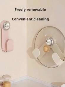 1 Pack Of Suction Cup, Rotating Pot Lid Rack, Wall-Mounted, Punch-Free Household Multifunctional Kitchen Wall Rack, Storage Cutting Board Holder, Cutting Board Rack