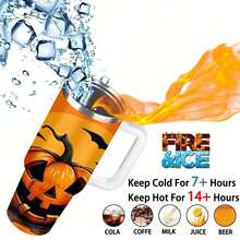 1 Pcs 40oz 304 Stainless Steel Insulation Water Bottle With Straw Car Cup - Keeps Cold For 12 Hours & Hot For 6 Hours - Suitable For Everyday Use - Perfect Gift For Birthday, Party, Family & Halloween