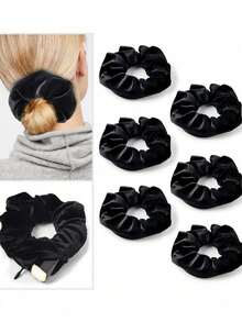 5pcs/3pcs/2pcs/1pc Velvet Scrunchies With Hidden Pocket, Multifunctional Hair Accessories Pouch, Portable Coin Purse, Back To School Essential, Storage Bag, Other Storage Products, Multifunctional Storage Bag, Travel Accessories And Supplies, Keychain, Zipper Scrunchies, Non-Waterproof Travel Essentials, Back To School & Travel Supplies - Multicolor - View 10