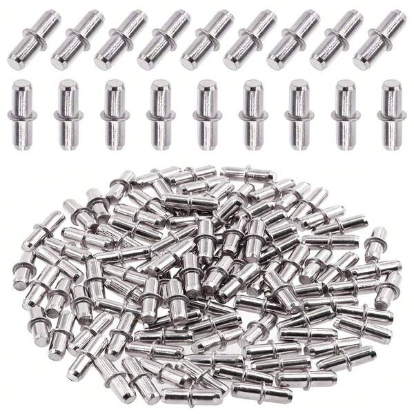 40/100 szt. wytrzymałych metalowych wsporników półek z centralnym trzonem, 5 x 16 mm (0,2" x 0,63") – wytrzymałe podparcie dla szaf, szafek i mebli