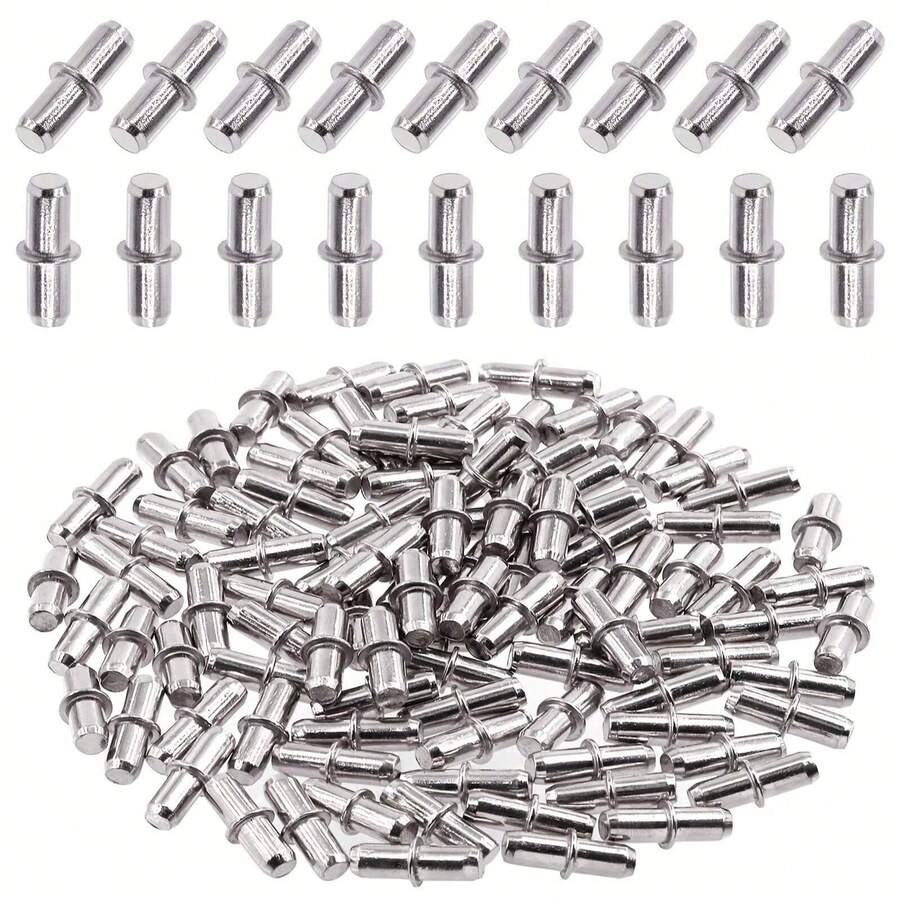 40/100 szt. wytrzymałych metalowych wsporników półek z centralnym trzonem, 5 x 16 mm (0,2" x 0,63") – wytrzymałe podparcie dla szaf, szafek i mebli