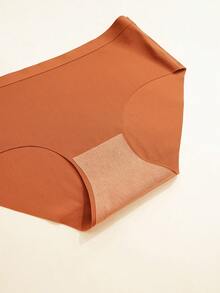 5pcs/Pack Women's Seamless Soft Breathable Bikini Briefs, Solid Color Comfortable Stretchy Panties, Suitable For Intimate Wear And Daily Use - Multicolor - View 10